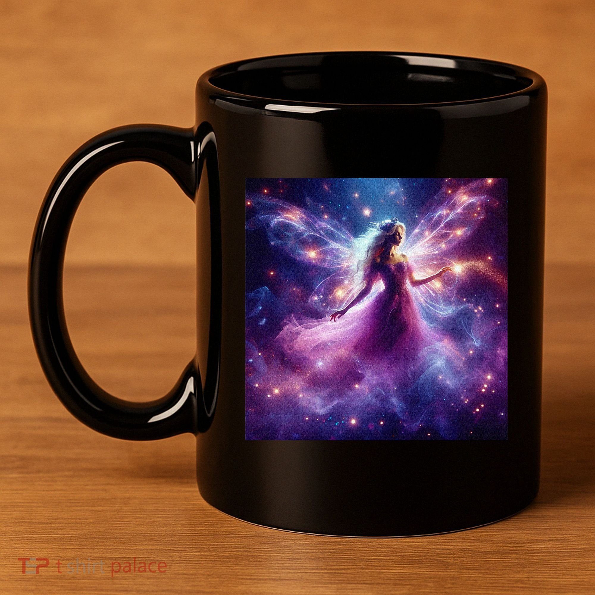 Beautiful Enchanted Fairy Sparkling With Magical Purple Mist 11oz C Handle Ceramic Mug