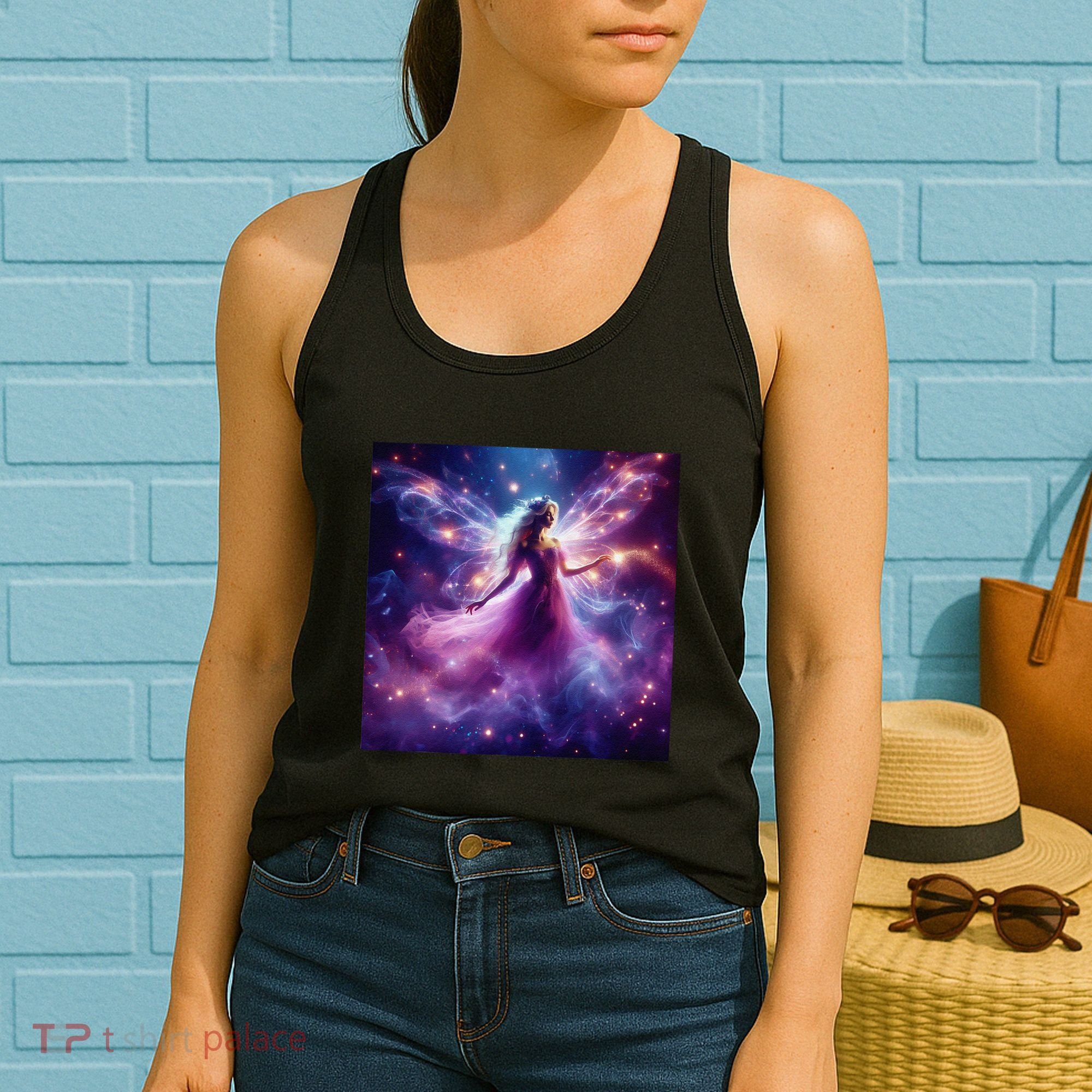 Beautiful Enchanted Fairy Sparkling With Magical Purple Mist Women's Tank Top