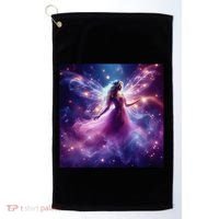 Beautiful Enchanted Fairy Sparkling With Magical Purple Mist Golf Towel thumb 0