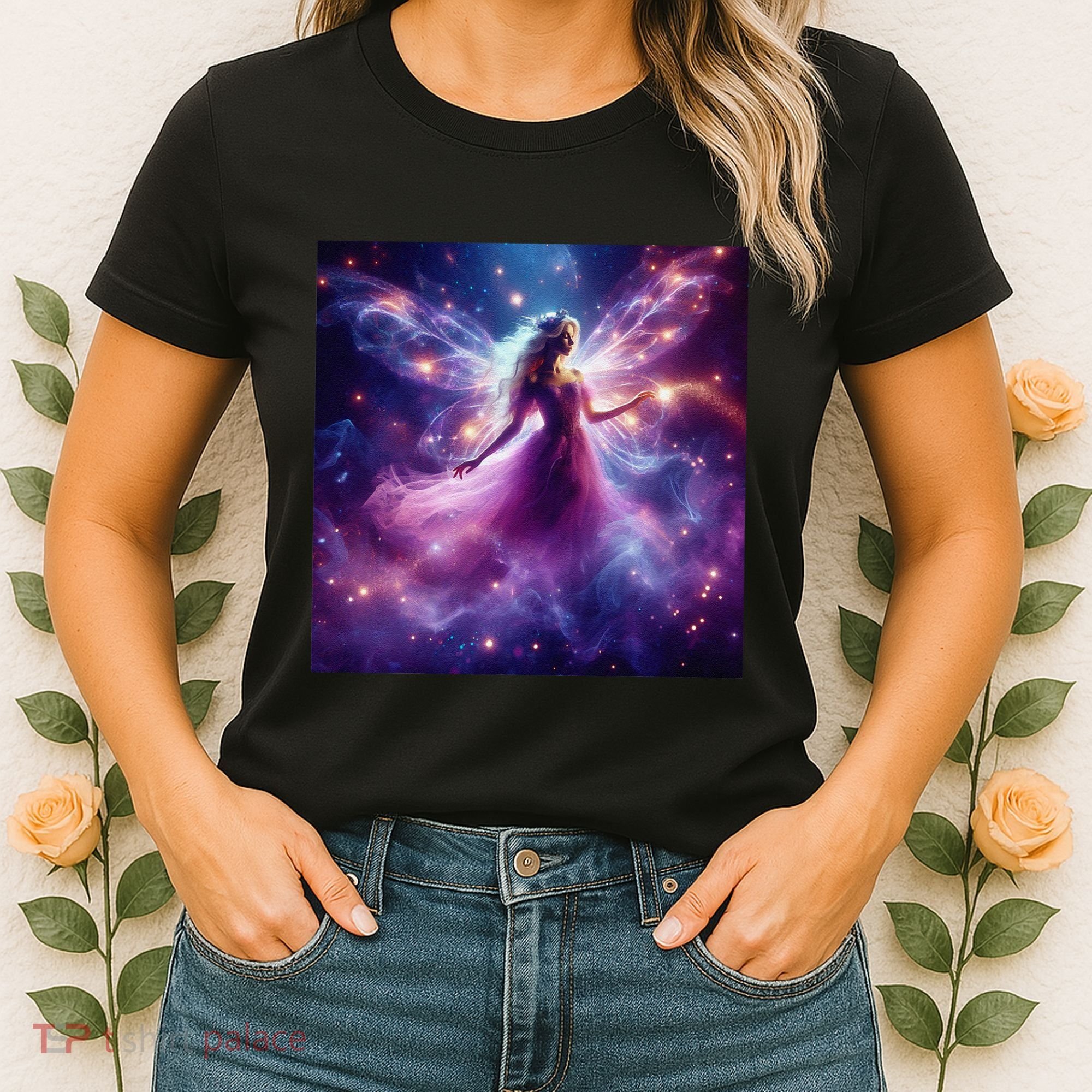 Beautiful Enchanted Fairy Sparkling With Magical Purple Mist Women's T-Shirt