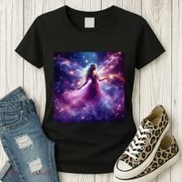 Beautiful Enchanted Fairy Sparkling With Magical Purple Mist Women's T-Shirt thumb 3