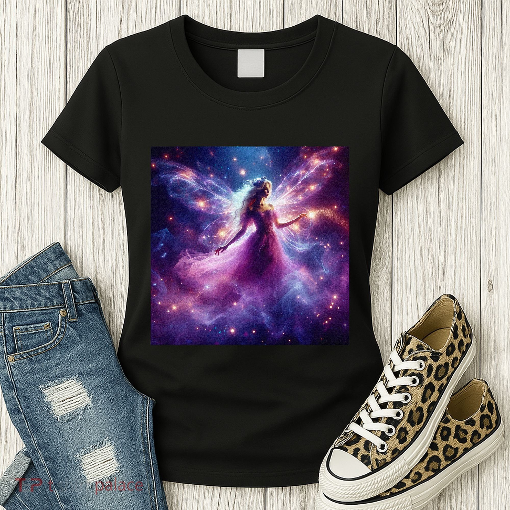 Beautiful Enchanted Fairy Sparkling With Magical Purple Mist Women's T-Shirt