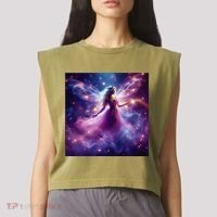 Beautiful Enchanted Fairy Sparkling With Magical Purple Mist Garment-Dyed Women's Muscle Tee thumb 2