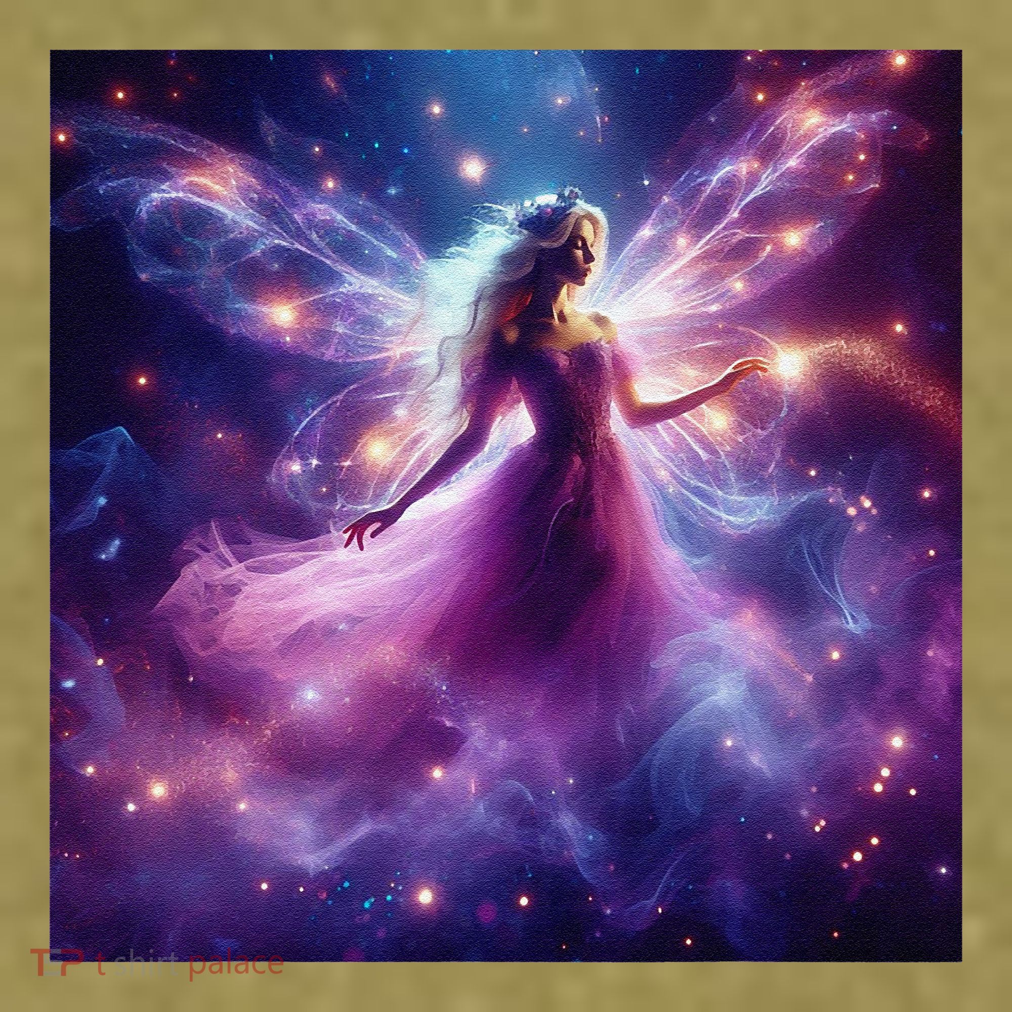 Beautiful Enchanted Fairy Sparkling With Magical Purple Mist Garment-Dyed Women's Muscle Tee