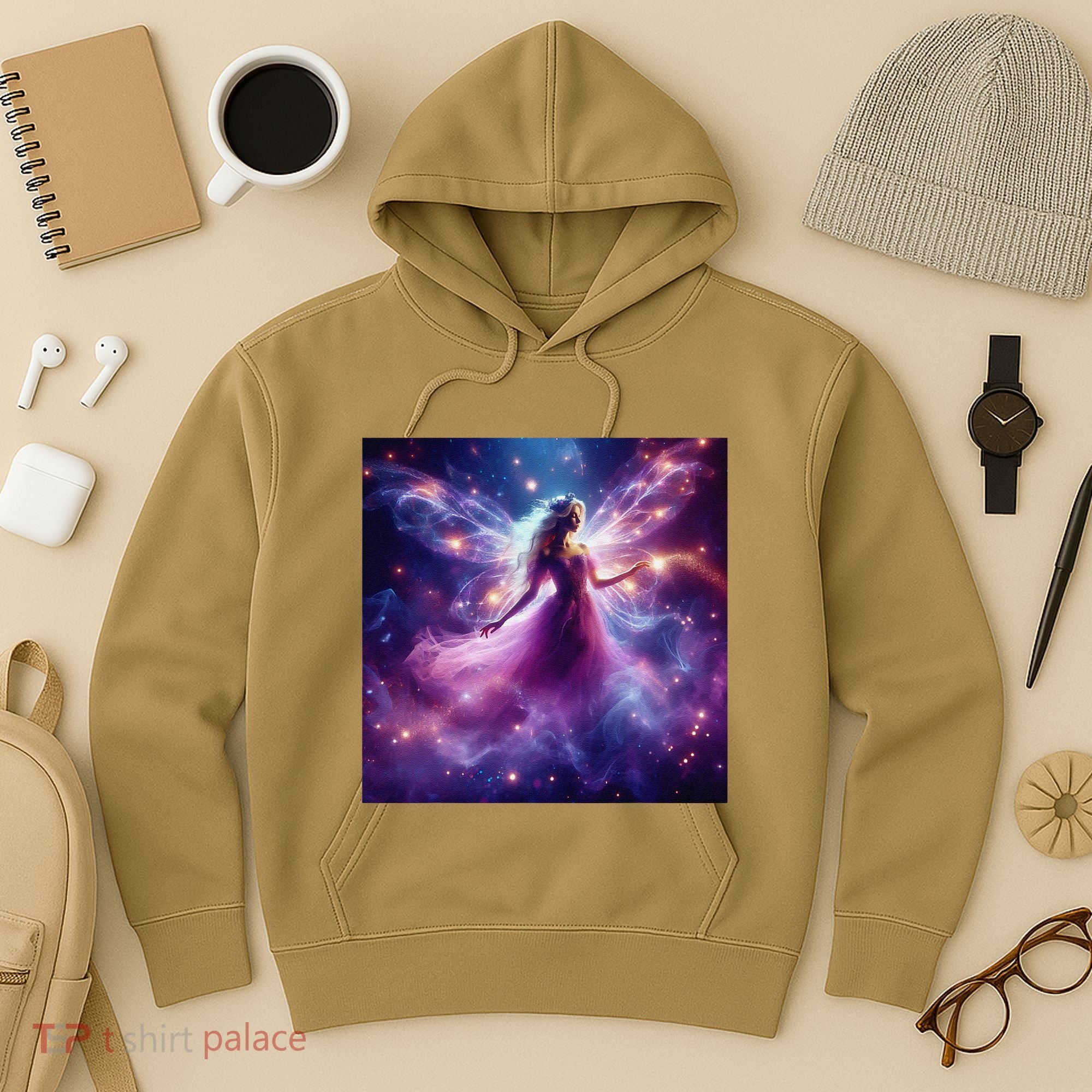 Beautiful Enchanted Fairy Sparkling With Magical Purple Mist Hoodie