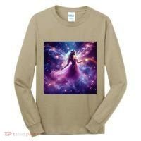 Beautiful Enchanted Fairy Sparkling With Magical Purple Mist Tall Long Sleeve Shirt thumb 0