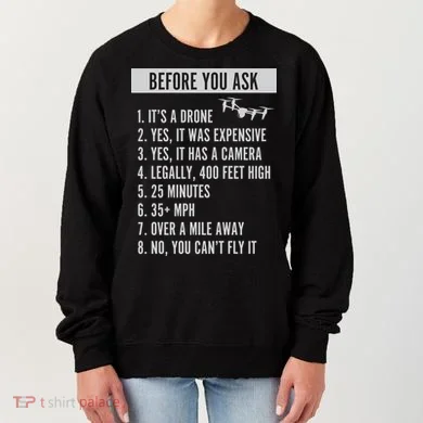 Before You Ask Drone Funny Drone Women's Sweatshirt