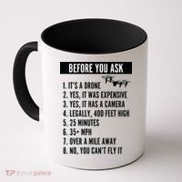 Before You Ask Drone Funny Drone Coffee Mug thumb 0