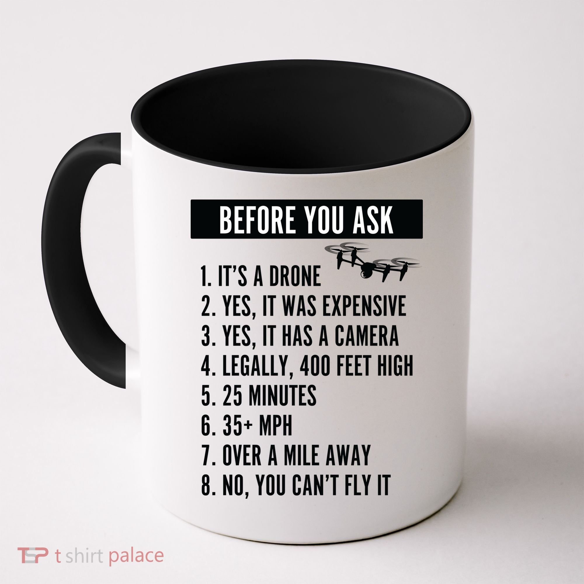 Before You Ask Drone Funny Drone Coffee Mug