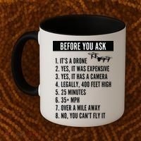 Before You Ask Drone Funny Drone Coffee Mug thumb 2