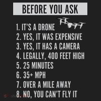 Before You Ask Drone Funny Drone Beanie thumb 2
