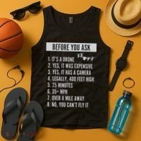 Before You Ask Drone Funny Drone Tank Top thumb 4
