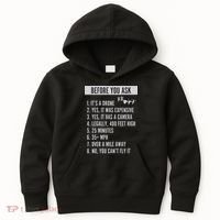 Before You Ask Drone Funny Drone Kids Hoodie thumb 0