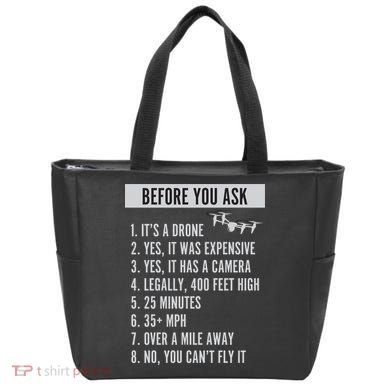 Before You Ask Drone Funny Drone Tote Bag