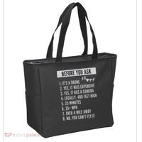 Before You Ask Drone Funny Drone Tote Bag thumb 2
