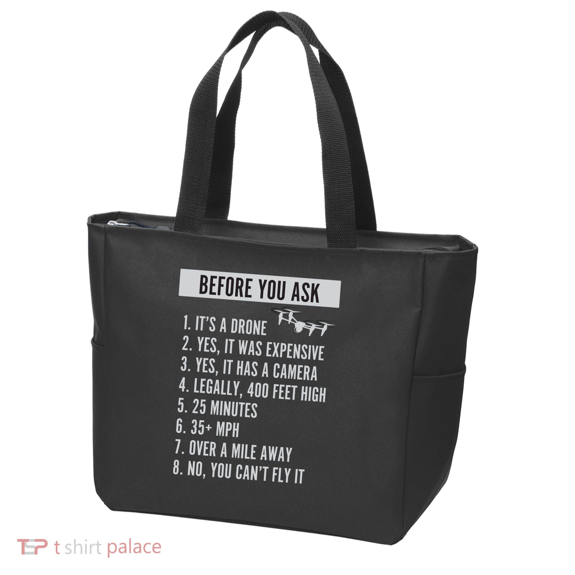 Before You Ask Drone Funny Drone Tote Bag