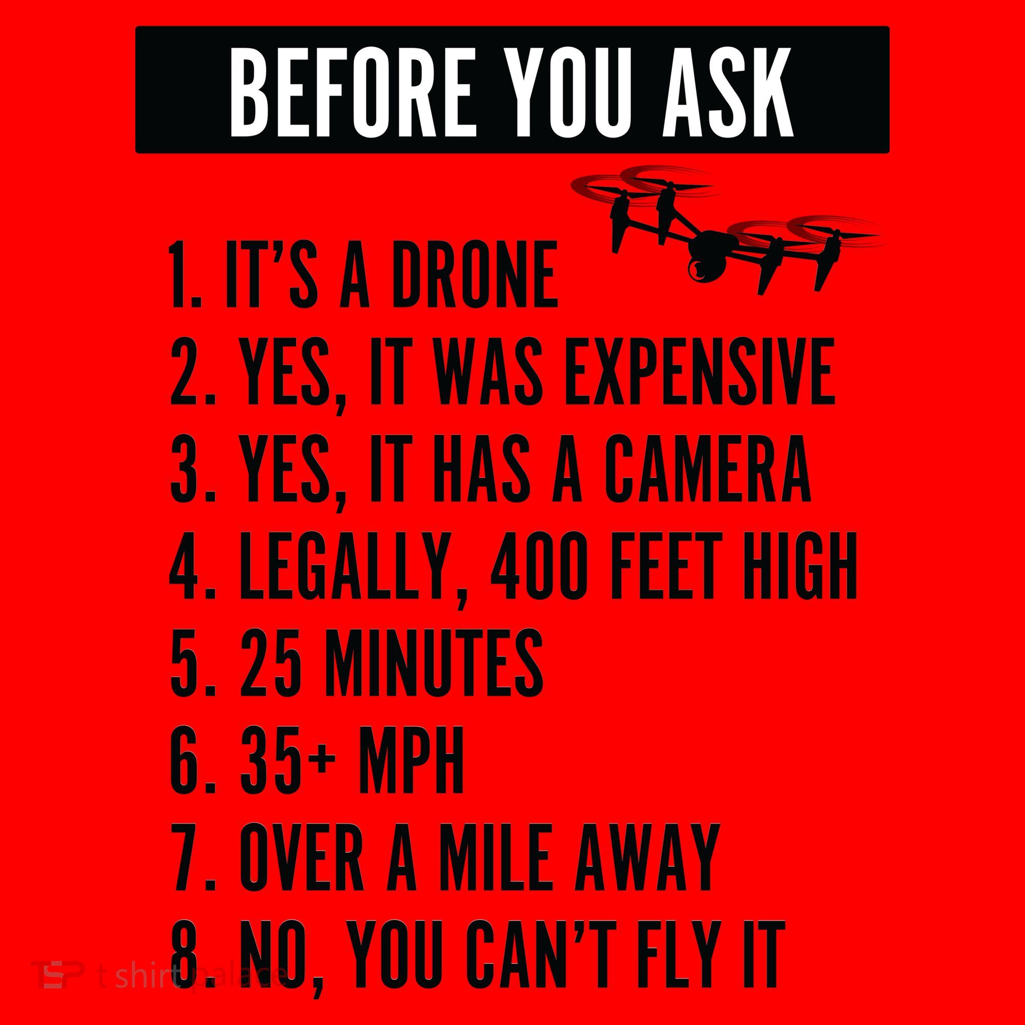 Before You Ask Drone Funny Drone Santa Hat