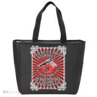 Before You Break Into My House Get Right With Jesus Tote Bag thumb 0