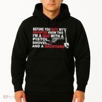 Before You Date My Daughter Gun Shovel Hoodie thumb 2
