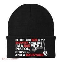 Before You Date My Daughter Gun Shovel Beanie thumb 0