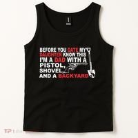 Before You Date My Daughter Gun Shovel Tank Top thumb 2
