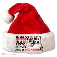 Before You Date My Daughter Gun Shovel Santa Hat thumb 0