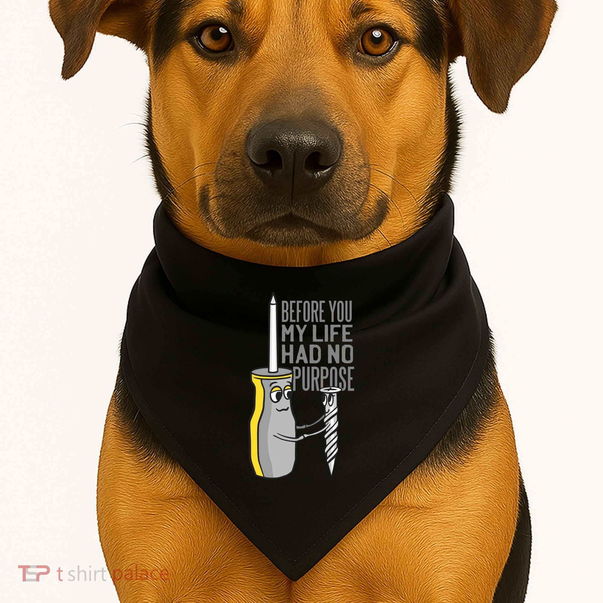 Before You My Life Had No Purpose Tool USA-Made Doggie Bandana