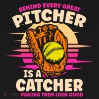 Behind Every Great Pitcher Is Catcher Making Them Look Good Gift Backpack thumb 2