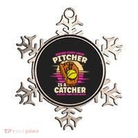 Behind Every Great Pitcher Is Catcher Making Them Look Good Gift Ornament thumb 0