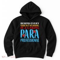 Behind Every Great School Is A Caring Para Professional Gift For Teacher Hoodie thumb 0