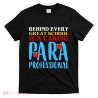 Behind Every Great School Is A Caring Para Professional Gift For Teacher T-Shirt thumb 0