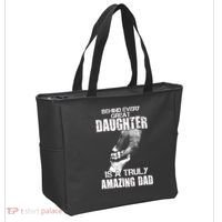 Behind Every Great Daughter Is A Truly Amazing Dad Tote Bag thumb 2