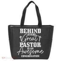 Behind Every Great Pastor Is Awesome Congregation Christian Tote Bag thumb 0