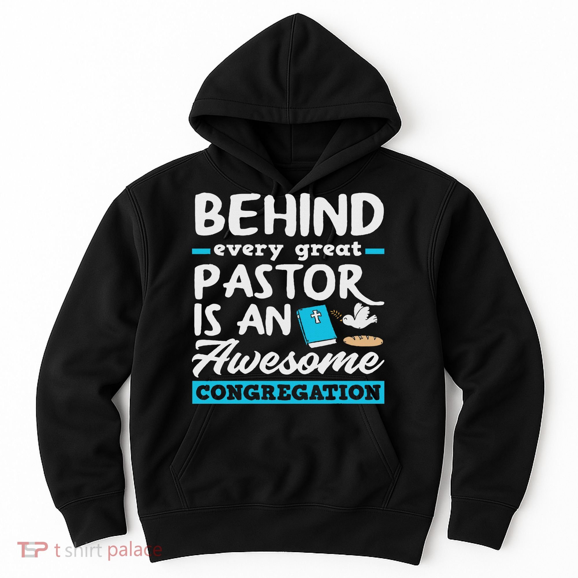 Behind Every Great Pastor Funny Minister Clergy Pastor Hoodie