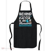 Behind Every Great Pastor Funny Minister Clergy Pastor Apron thumb 0