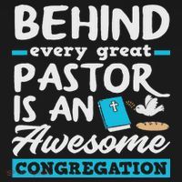 Behind Every Great Pastor Funny Minister Clergy Pastor Women's Hoodie thumb 2