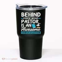 Behind Every Great Pastor Funny Minister Clergy Pastor Tumbler thumb 0