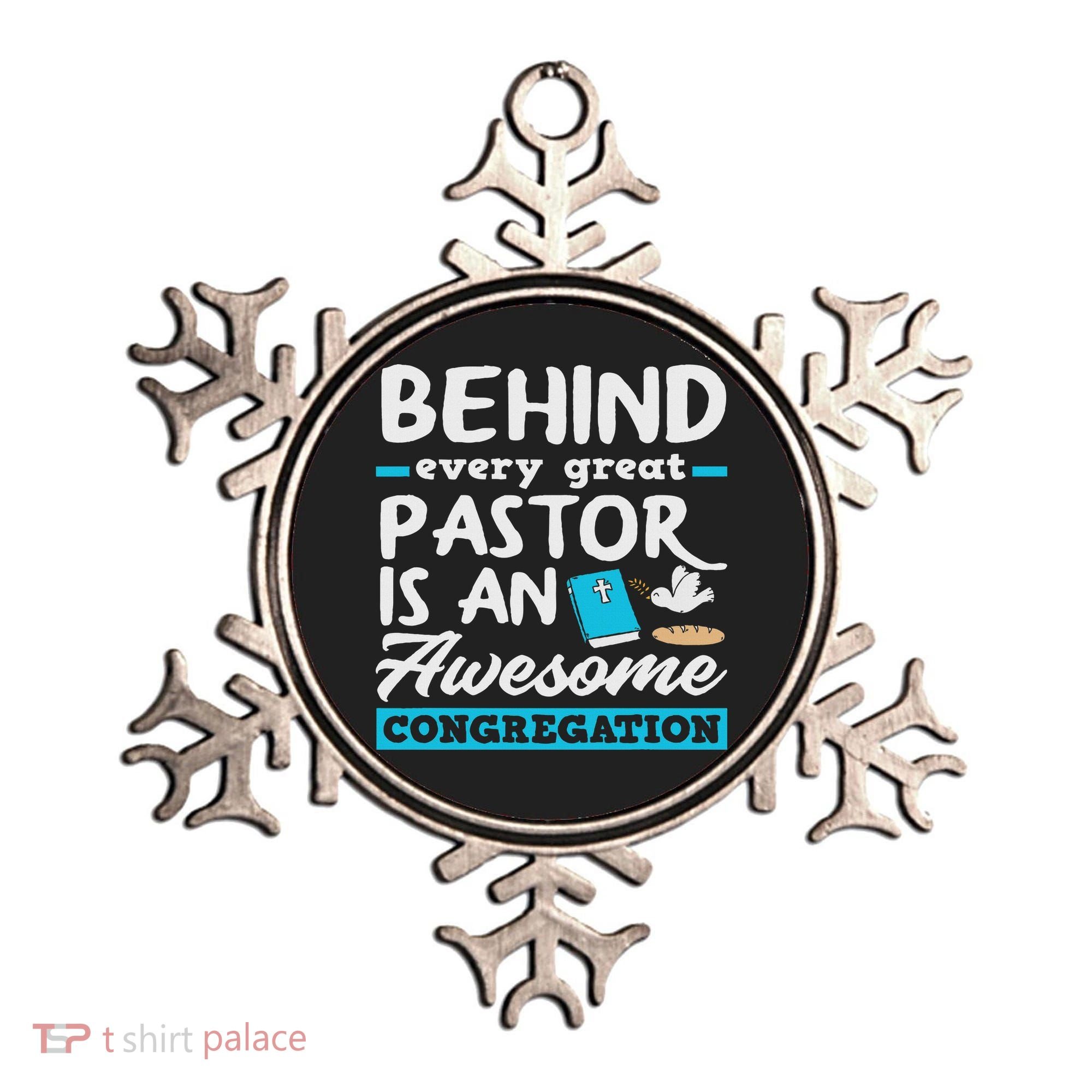 Behind Every Great Pastor Funny Minister Clergy Pastor Ornament