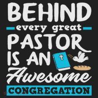 Behind Every Great Pastor Funny Minister Clergy Pastor Hat thumb 2