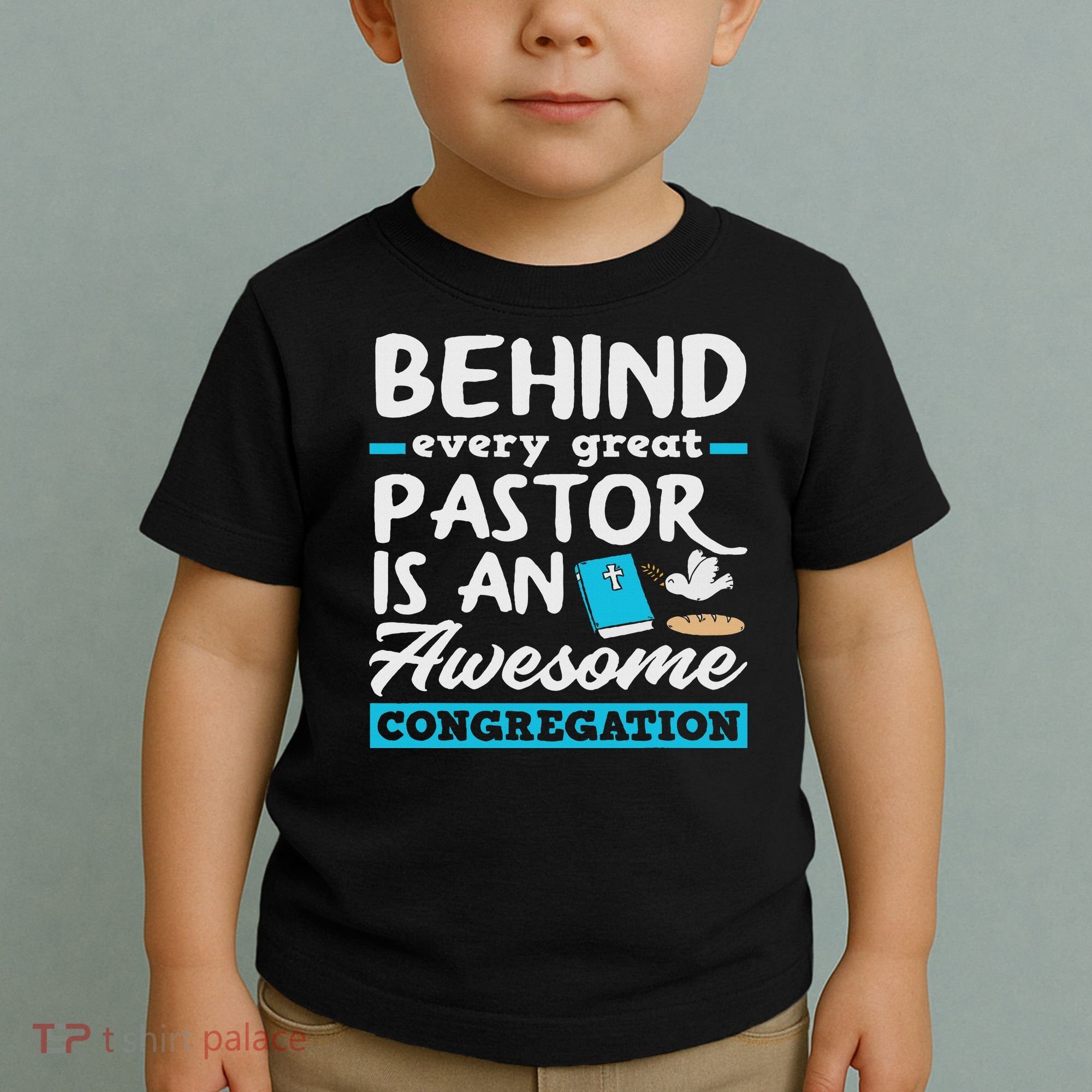 Behind Every Great Pastor Funny Minister Clergy Pastor Toddler T-Shirt
