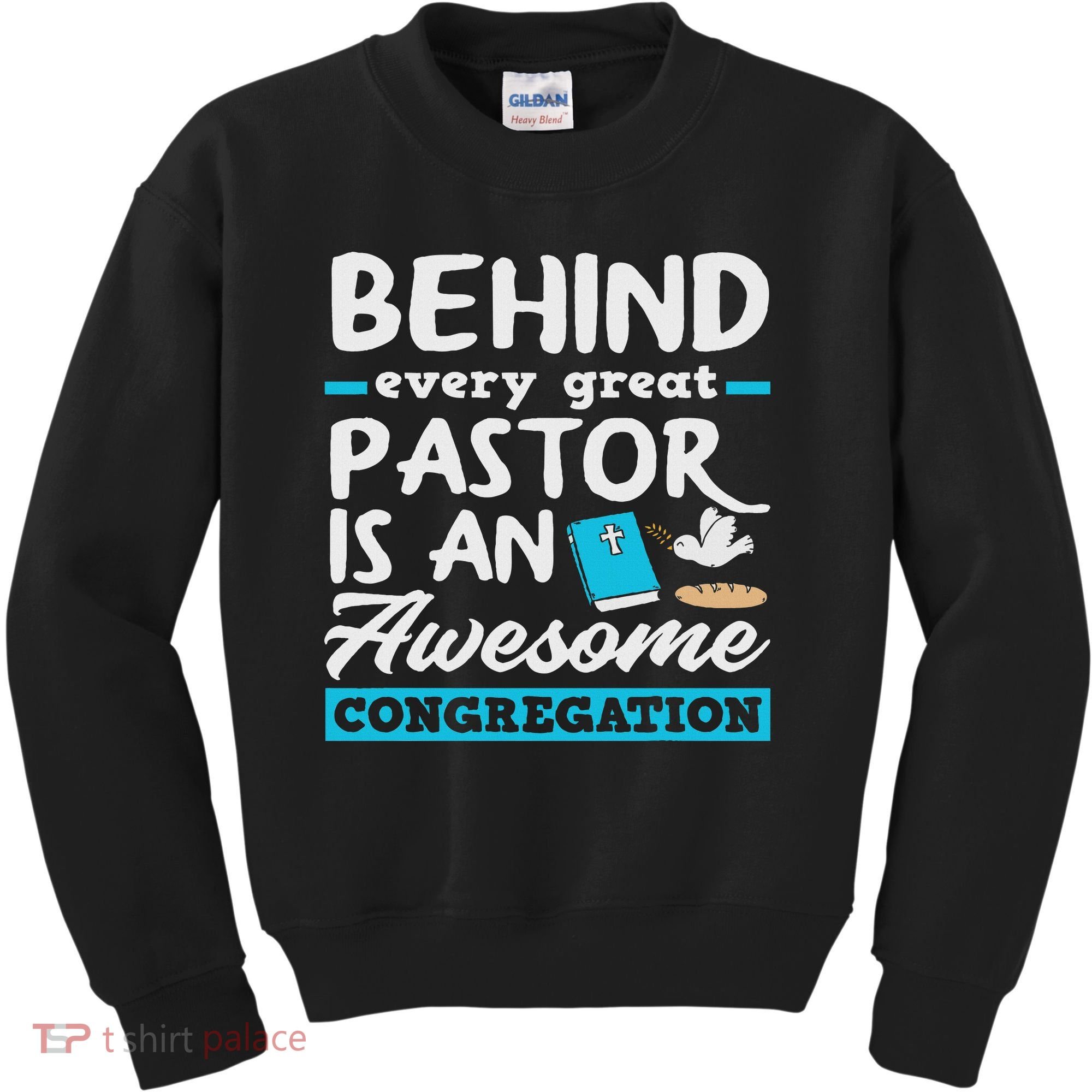 Behind Every Great Pastor Funny Minister Clergy Pastor Kids Sweatshirt