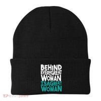 Behind Every Great Woman Is A Great Woman Beanie thumb 0
