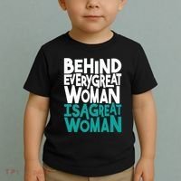 Behind Every Great Woman Is A Great Woman Toddler T-Shirt thumb 2