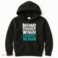 Behind Every Great Woman Is A Great Woman Kids Hoodie thumb 0