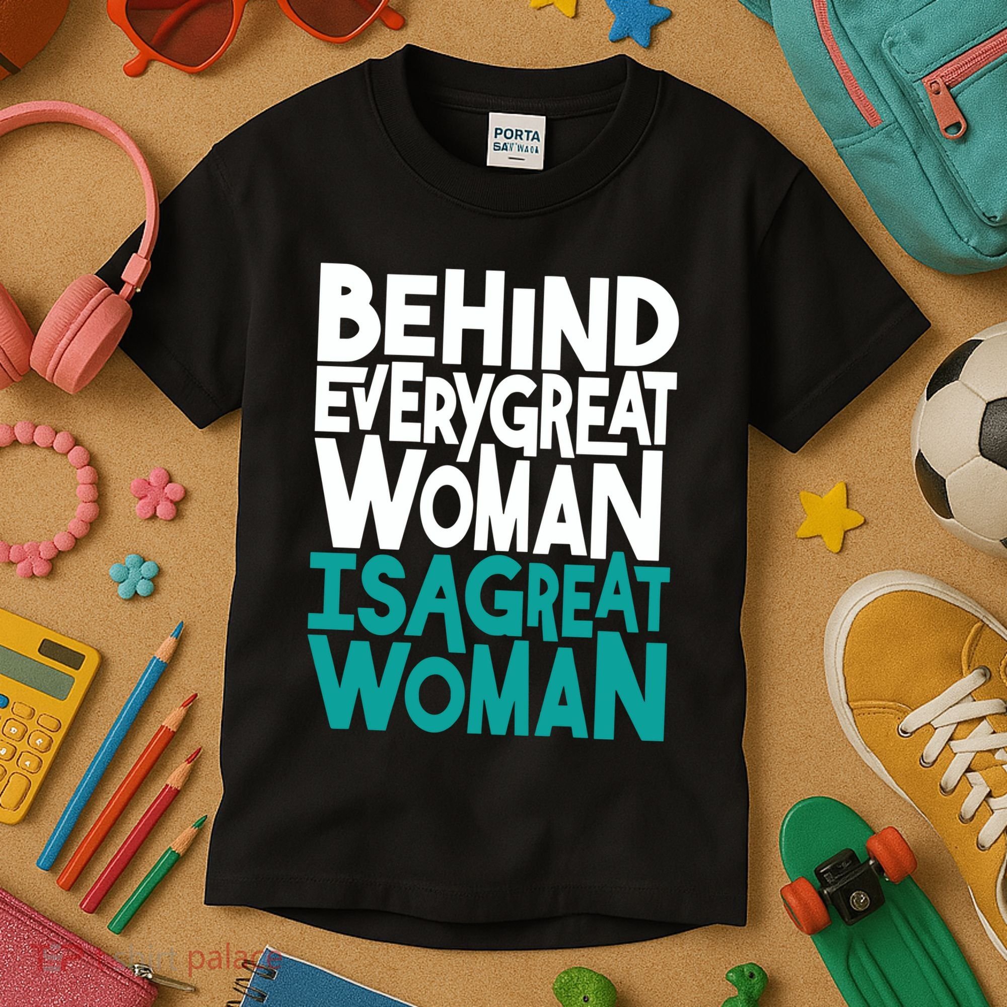 Behind Every Great Woman Is A Great Woman Kids T-Shirt