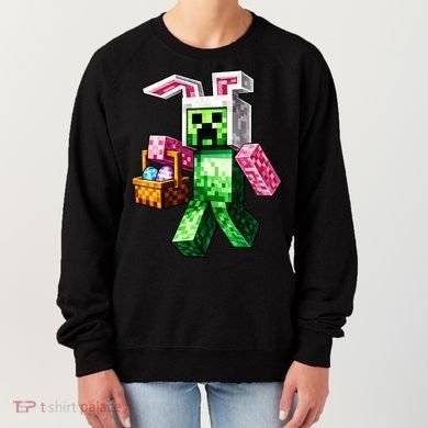 Bunny Egg Happy Easter Video Game Pixel Women's Sweatshirt