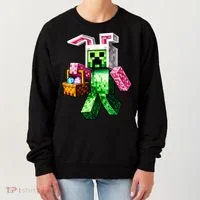 Bunny Egg Happy Easter Video Game Pixel Women's Sweatshirt thumb 0