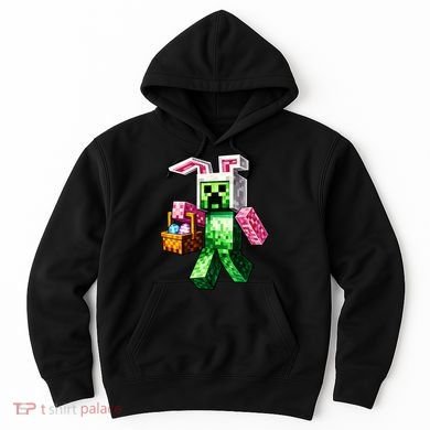 Bunny Egg Happy Easter Video Game Pixel Hoodie