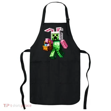 Bunny Egg Happy Easter Video Game Pixel Apron