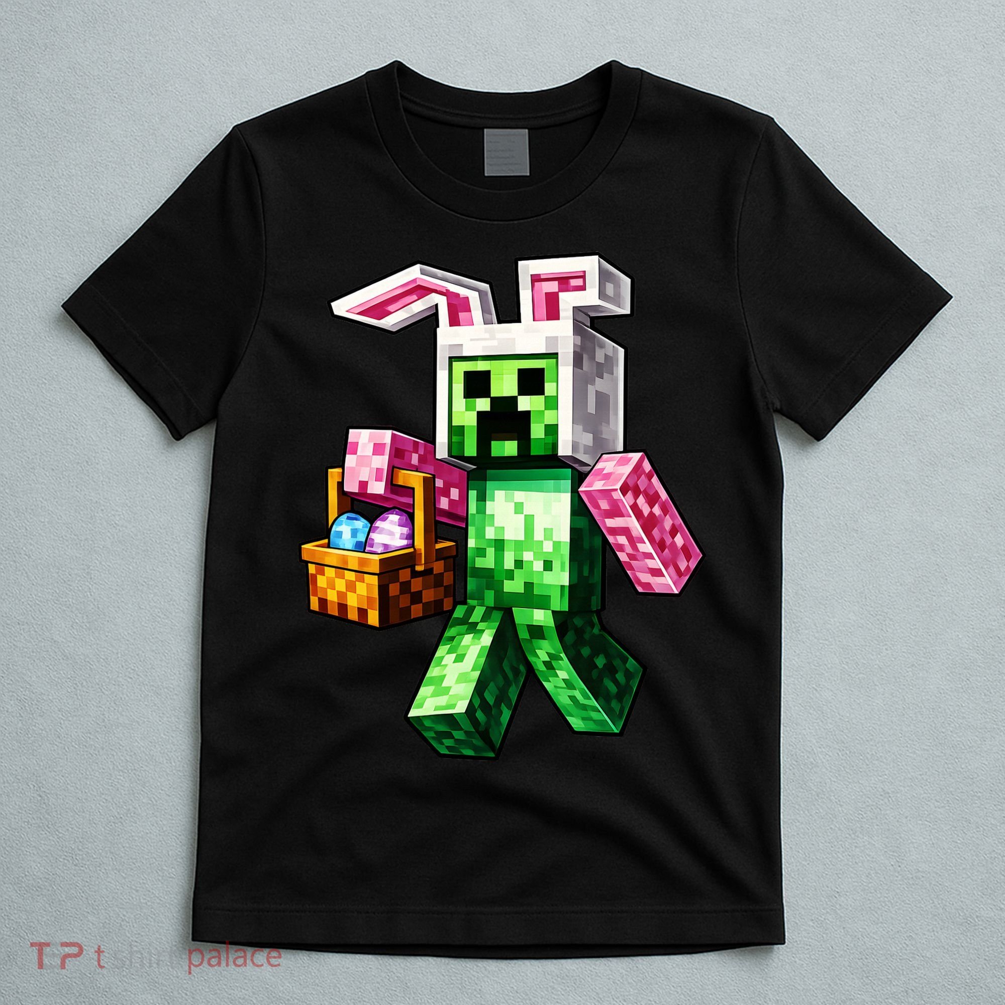 Bunny Egg Happy Easter Video Game Pixel T-Shirt
